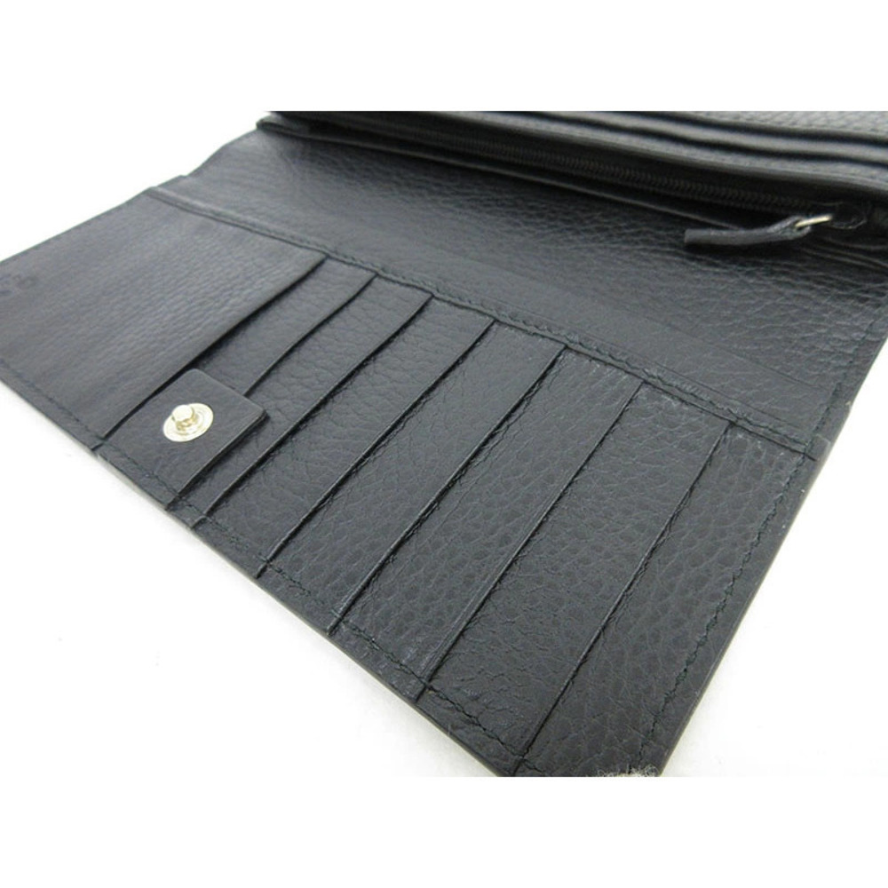 GUCCI Long Wallet Interlocking Black Leather - Picture 8 of 9